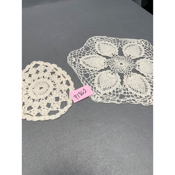 Handmade Vintage Lace Doilies Set of 2 - Picture 8 of 8
